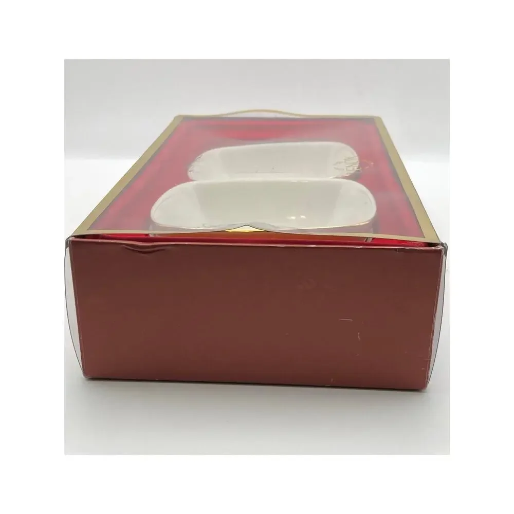 Lenox Holiday Christmas Holly Berry Dipping Bowls Set of 3 in Original Box